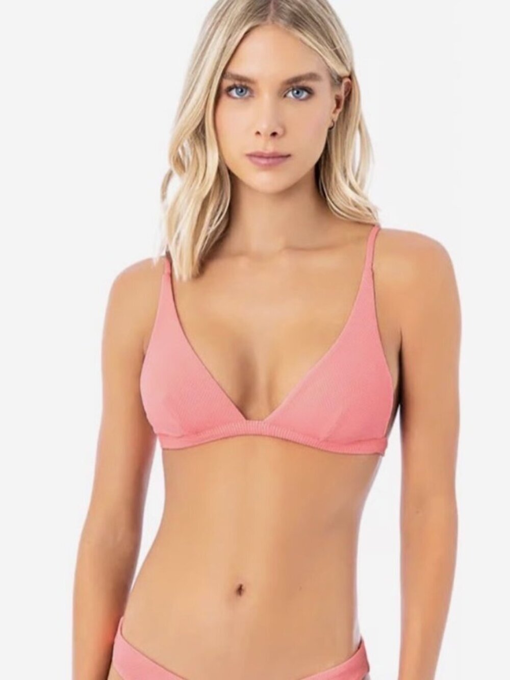 Maaji Reversible Triangle Bikini Top Pink Abstract Floral Women's M NWT MSRP $75